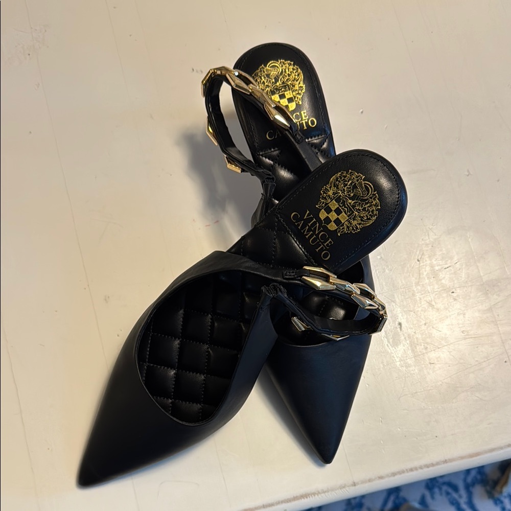 Vince Camuto Black Mules